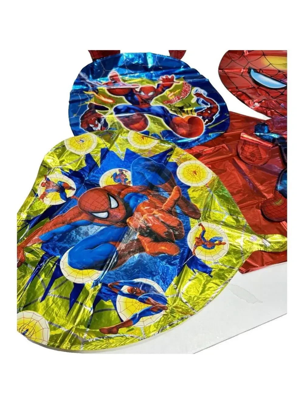 7pc Set Spiderman Foil Balloons - Birthday Party Decoration Superhero Theme